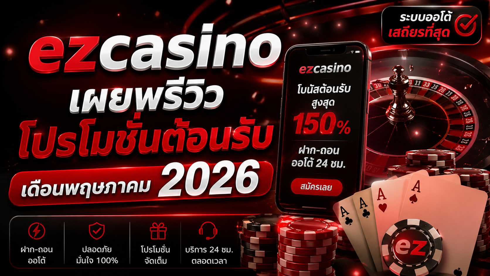 ezcasino เผยพรีวิวโปรโมชั่นต้อนรับเดือนพฤษภาคม 2026 แจกจริง จัดเต็มทุกสายเดิมพัน